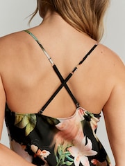 B by Ted Baker Satin Slip Black Floral Nightie - Image 5 of 6