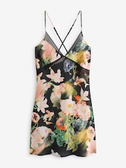 B by Ted Baker Satin Slip Black Floral Nightie - Image 6 of 6