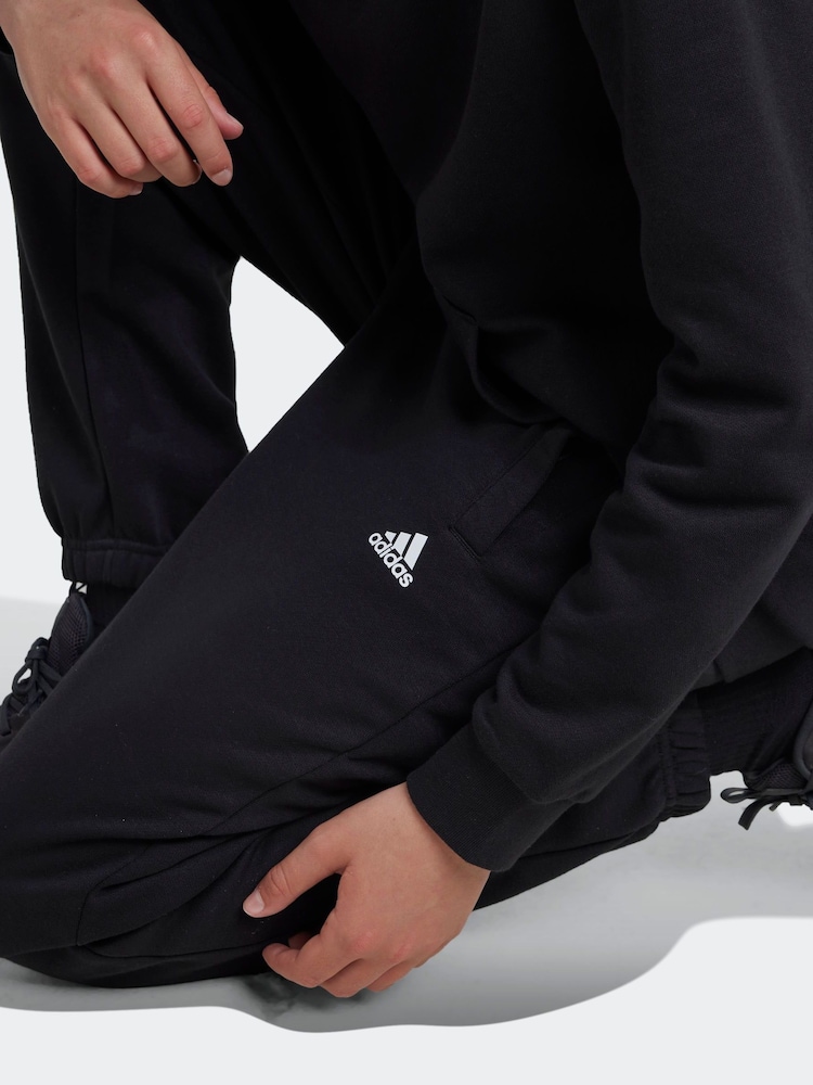adidas Black Kids Essentials Small Logo Feel Cozy Fleece Joggers - Image 2 of 4
