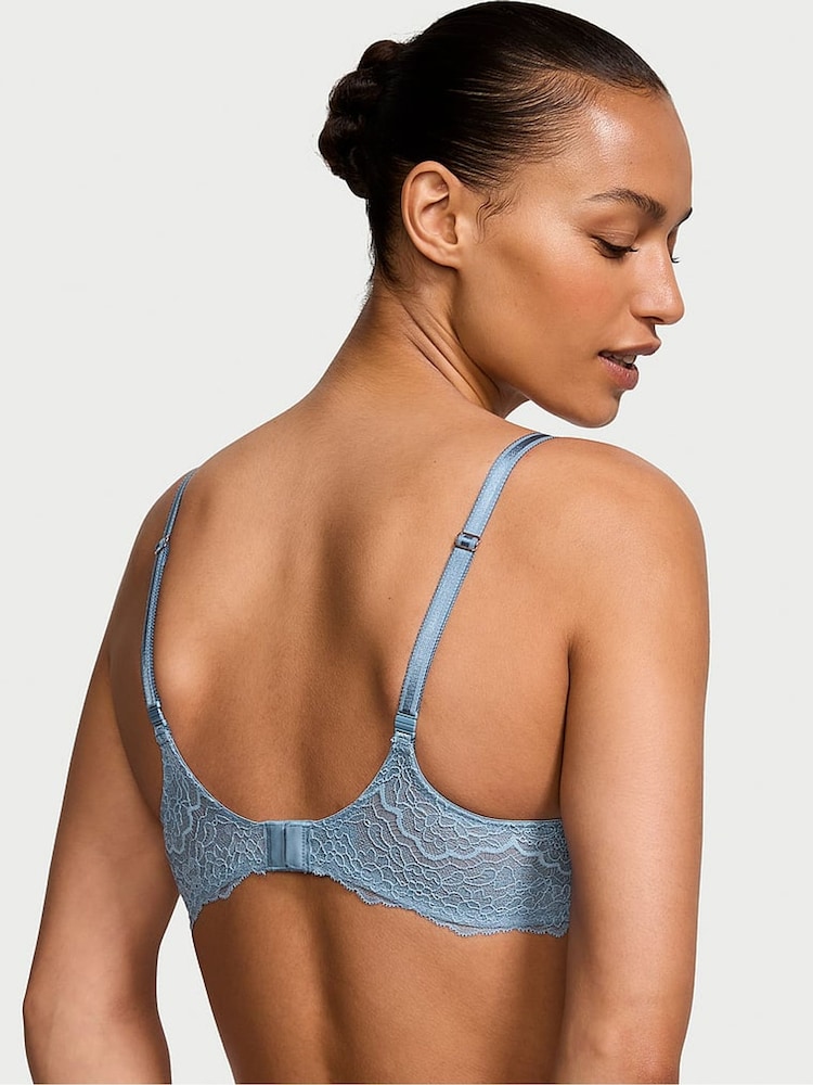 Victoria's Secret Blue Faded Denim Demi Lightly Lined Bra - Image 3 of 3 Victoria's Secret Blue Faded Denim Demi Lightly Lined Bra - Image 3 of 3