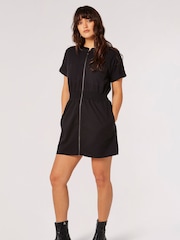 Apricot Black Zip Through Utility Dress - Image 4 of 8