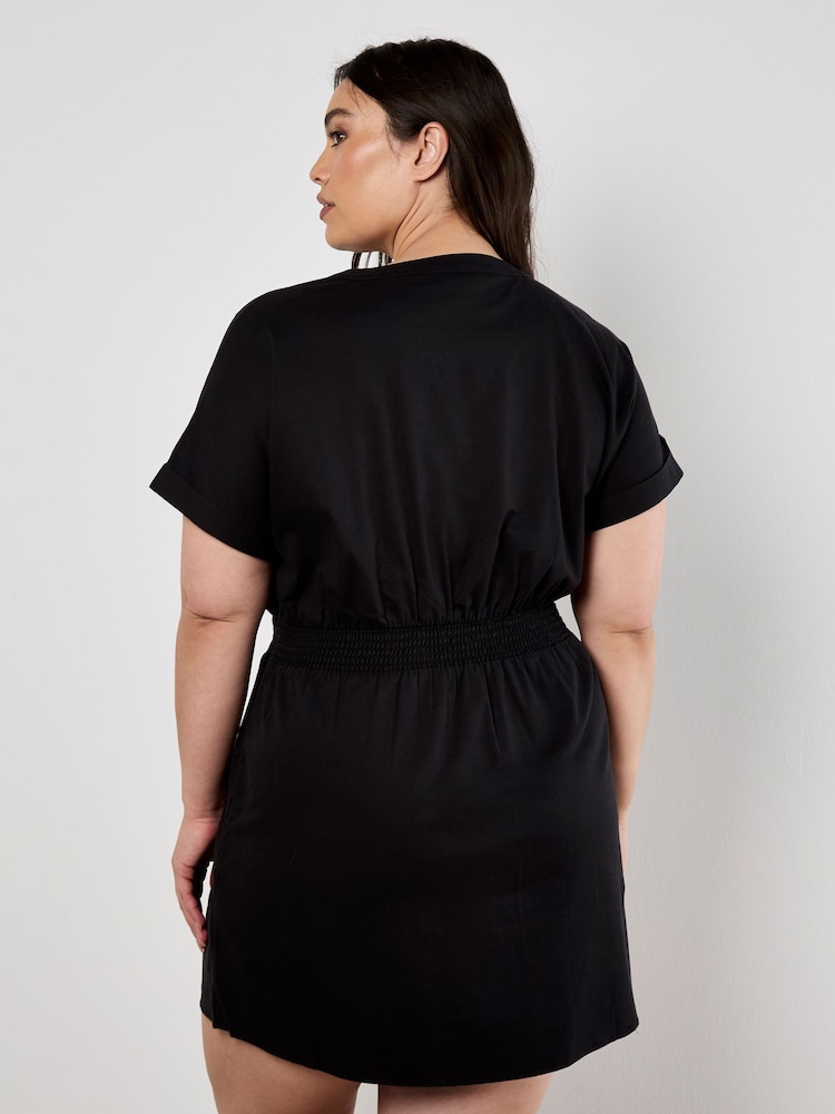 Apricot Black Zip Through Utility Dress - Image 8 of 8 Apricot Black Zip Through Utility Dress - Image 8 of 8