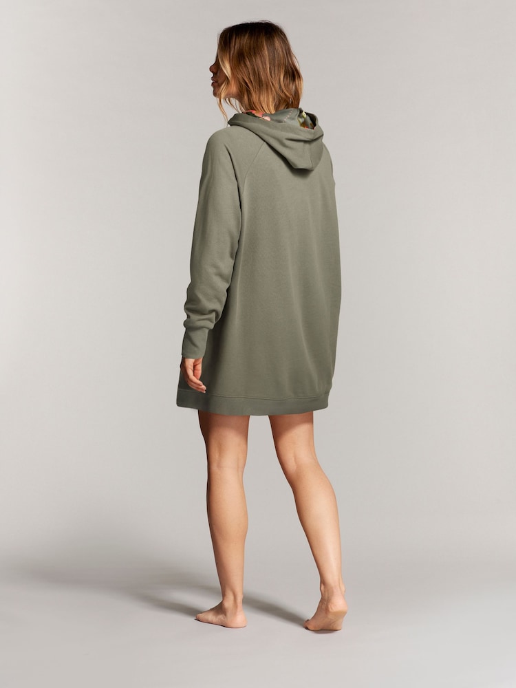 Khakigrün - B by Ted Baker Longline Hoodie - Bild 2 von 9 Khakigrün - B by Ted Baker Longline Hoodie - Bild 2 von 9