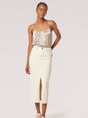 Apricot Denim-Midirock - Bild 3 von 5