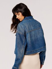 Apricot Blue Boxy Bianca Denim Trucker Jacket - Image 2 of 5