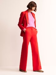 Boden Red Dark Petite Westbourne Ponte Trousers - Image 2 of 4