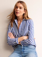 Boden Blue Petite Sienna 100% Cotton Shirt - Image 4 of 6