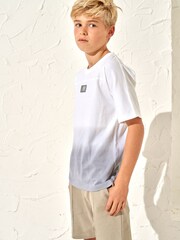 Angel & Rocket Grey 100% Cotton Brad Ombre Tie Dye T-Shirt - Image 2 of 5