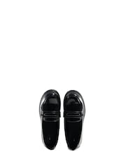 Toezone Leather Slip on Girls Patent Black Loafers - Image 6 of 10
