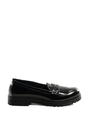 Toezone Leather Slip on Girls Patent Black Loafers - Image 8 of 10