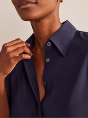 Boden Blue Ground Sienna Linen Shirt - Image 4 of 5
