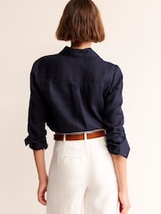 Boden Blue Petite Petite Sienna 100% Linen Shirt - Image 3 of 5