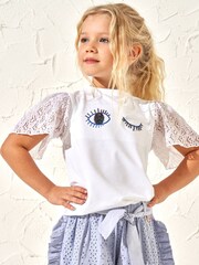 Angel & Rocket White Beady Eye Maya T-Shirt - Image 1 of 2