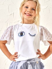 Angel & Rocket White Beady Eye Maya T-Shirt - Image 2 of 2