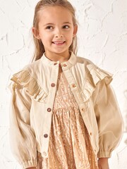 Angel & Rocket Nude 100% Cotton Glass Sleeve Twill Ella Jacket - Image 1 of 4