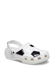 Crocs White Classic Toddler Soccer Ball Clogs - Image 1 of 5