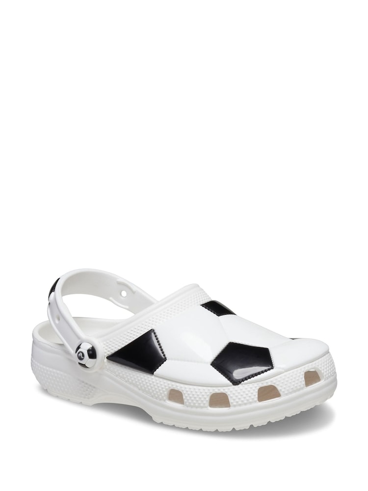 Crocs White Classic Toddler Soccer Ball Clogs - Image 1 of 5