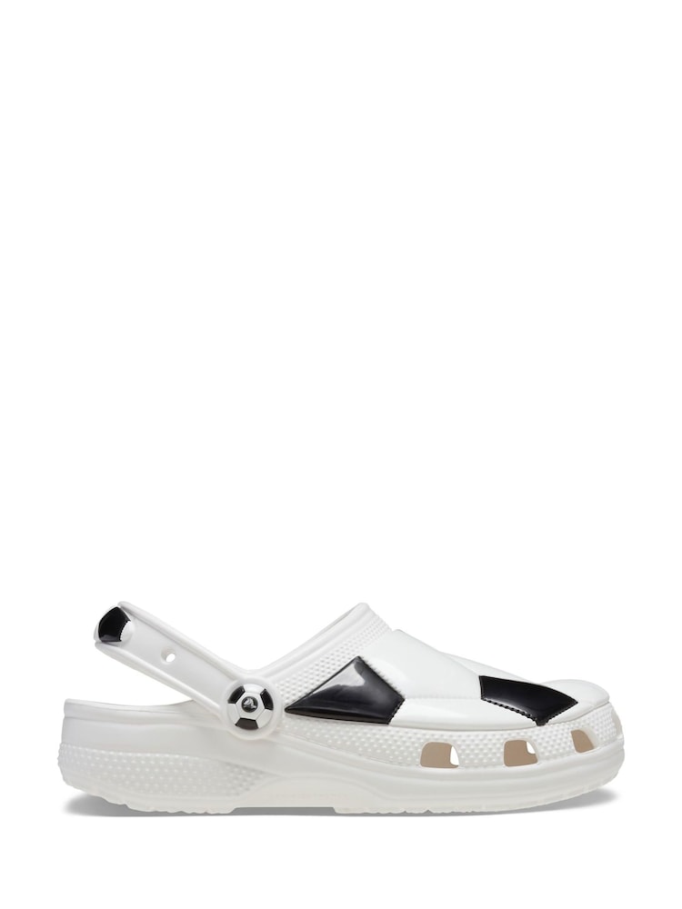 Crocs White Classic Toddler Soccer Ball Clogs - Image 2 of 5