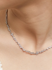 Jon Richard Silver Scattered Stone Necklace - Image 3 of 4