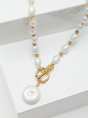 Jon Richard Gold Coin Pearl Necklace - Image 3 of 5