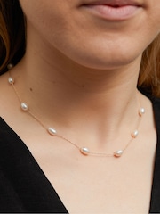 Jon Richard Gold Fine Chain And Freshwater Pearl Necklace - Image 2 of 4