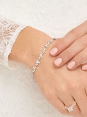 Jon Richard Silver Scattered Stone Bracelet - Image 1 of 4