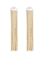 Jon Richard Gold Pearl Shower Drop Earrings - Image 1 of 3