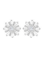 Jon Richard Silver Tone Baguette Starburst Stud Earrings - Image 4 of 4
