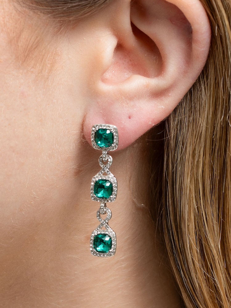 Jon Richard Silver Tone Infinity Earrings - Image 2 of 3