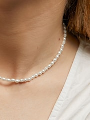 Jon Richard Silver Fine Freshwater Pearl Necklace - Image 3 of 5