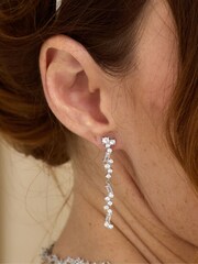 Jon Richard Silver Scattered Stone Earrings - Image 2 of 4