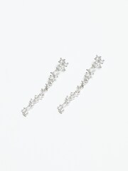 Jon Richard Silver Scattered Stone Earrings - Image 4 of 4
