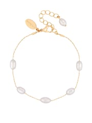 Jon Richard Gold Tone Fine Chain And Freshwater Pearl Bracelet - Image 3 of 3