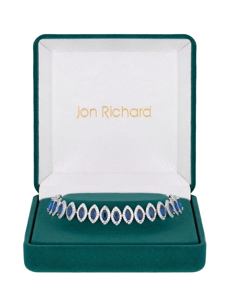 Jon Richard Silver Navette Bracelet - Image 1 of 2