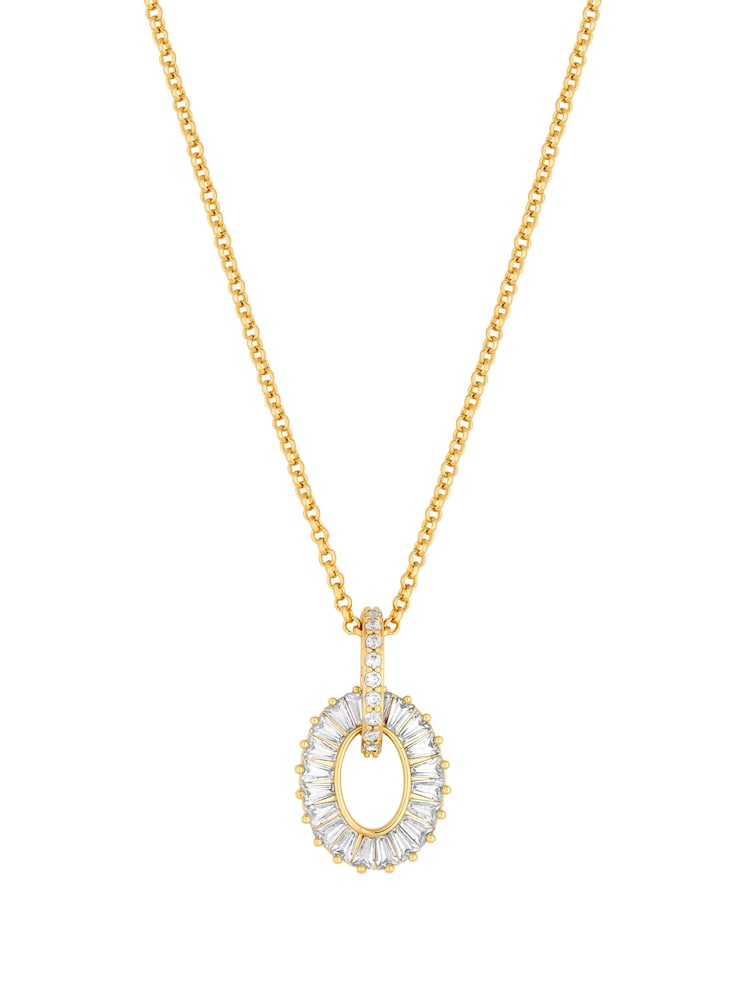 Jon Richard Gold Cubic Zirconia Open Pendant Necklace - Image 2 of 4