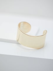 Jon Richard Gold Hammered Cuff Bracelet - Image 1 of 4