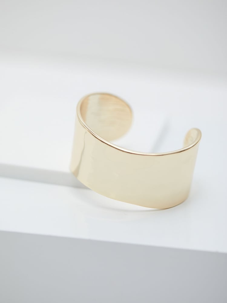 Jon Richard Gold Hammered Cuff Bracelet - Image 1 of 4