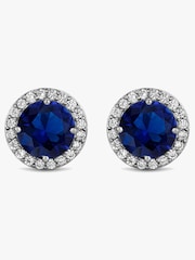 Jon Richard Silver Tone Cubic Zirconia Stud Earrings - Image 1 of 1