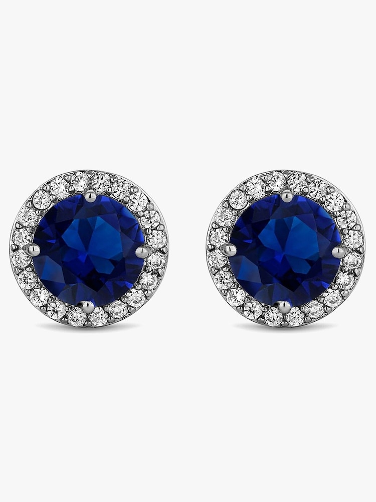 Jon Richard Silver Tone Cubic Zirconia Stud Earrings - Image 1 of 1
