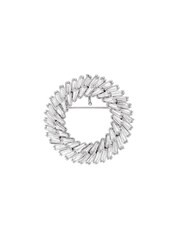 Jon Richard Silver Cubic Zirconia Statement Wreath Brooch - Image 1 of 5
