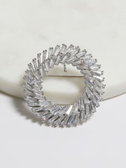 Jon Richard Silver Cubic Zirconia Statement Wreath Brooch - Image 2 of 5