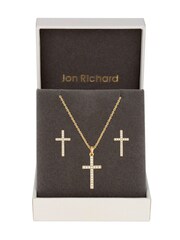 Jon Richard Gold Cubic Zirconia Cross Set - Image 1 of 5