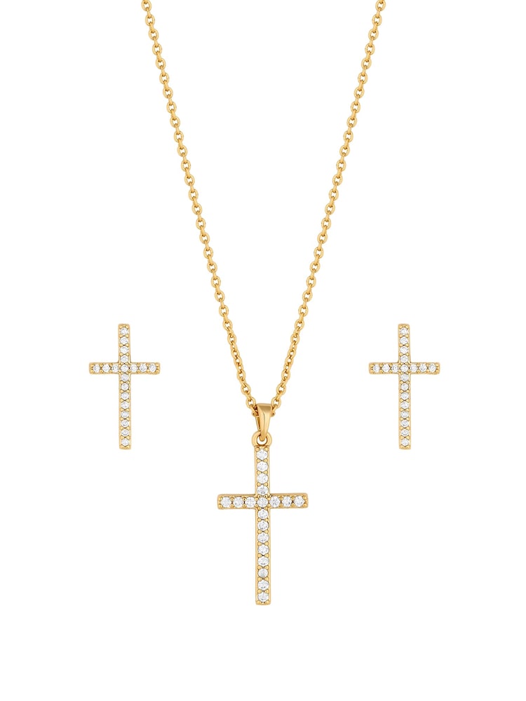 Jon Richard Gold Cubic Zirconia Cross Set - Image 5 of 5