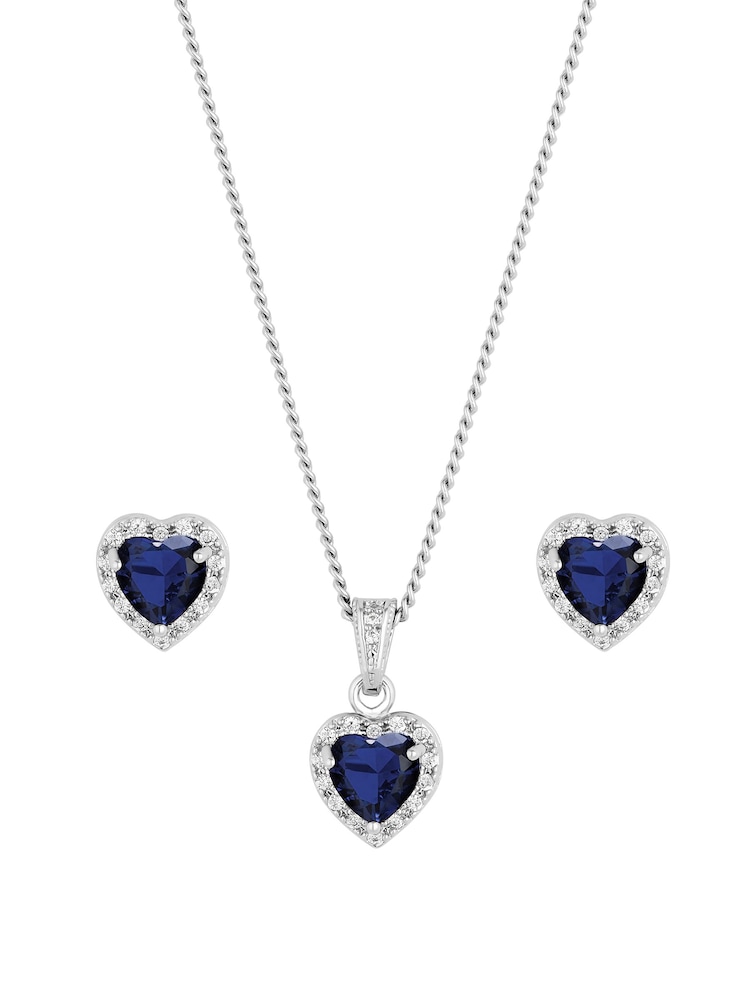 Jon Richard Silver Tone Cubic Zirconia Heart Set - Image 2 of 2