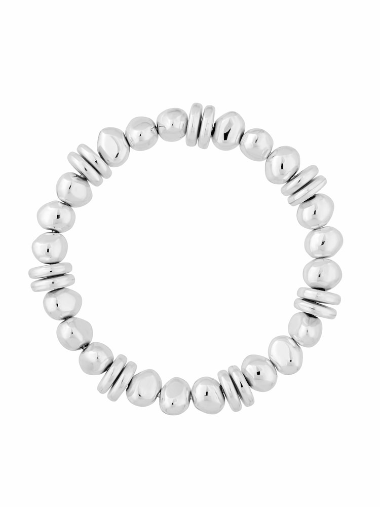 Jon Richard Silver Tone Polished Ball Stretch Bracelet - Image 1 of 4