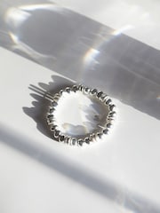 Jon Richard Silver Tone Polished Ball Stretch Bracelet - Image 2 of 4