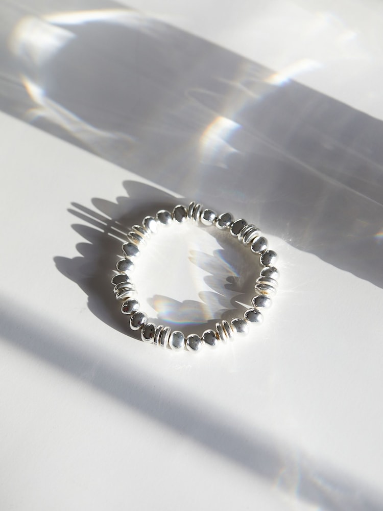 Jon Richard Silver Tone Polished Ball Stretch Bracelet - Image 2 of 4