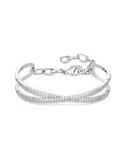 Jon Richard Silver Cross Over Cubic Zirconia Cuff Bracelet - Image 3 of 3