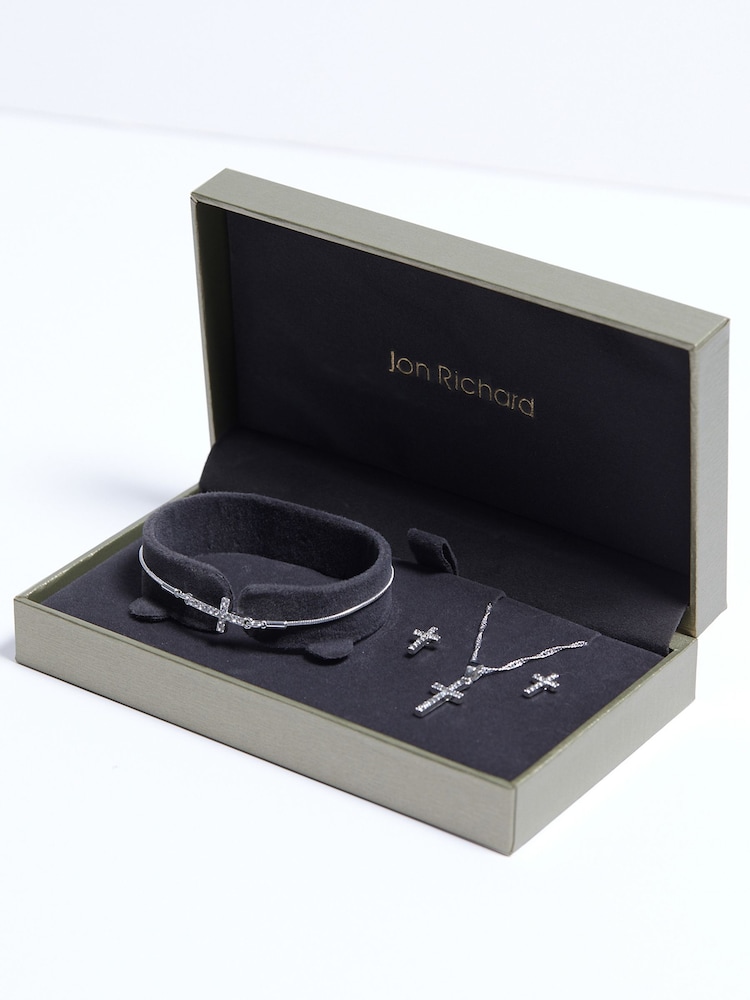 Jon Richard Silver Tone Cross Trio Set - Image 4 of 4