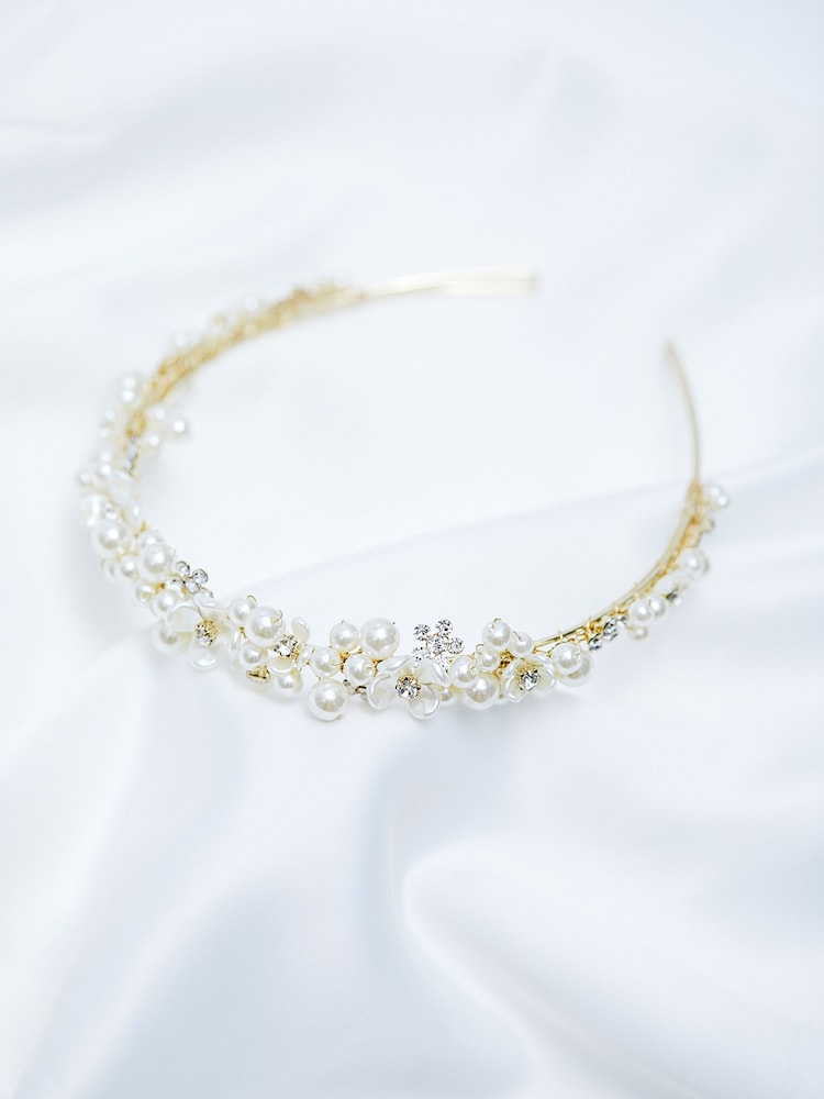 Jon Richard Gold Floral Tiara - Image 3 of 5